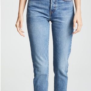 Levis Premium High Rise Wedgie  Button Fly Ankle Jeans, Size 23